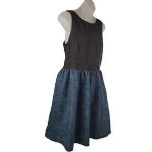 Plenty by Tracy Reese Anthropologie Sleeveless Knee Length Dress Sz 10 Blue Blac